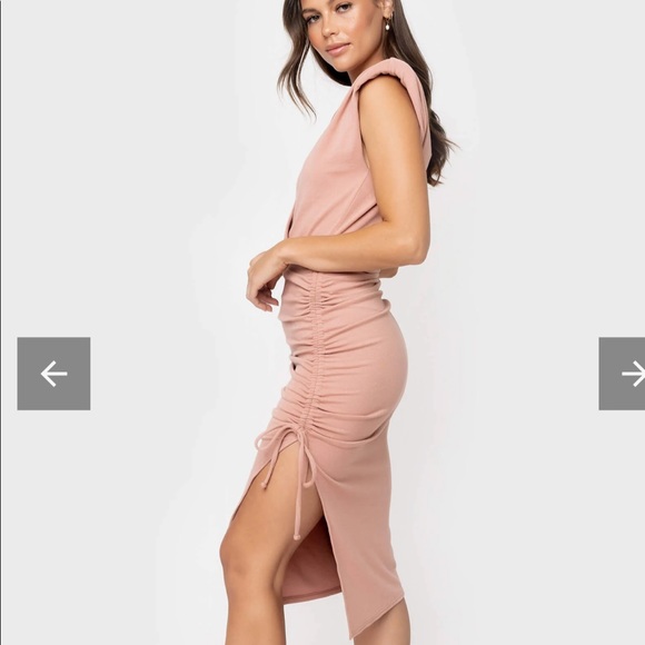 Gibsonlook sleeveless surplice ruched clinched dress - Picture 3 of 4